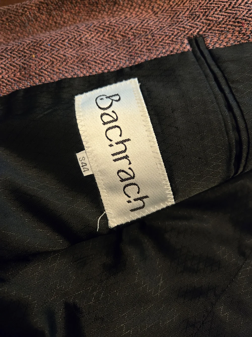 Bachrach Rust-Tone Herringbone Sport Coat Blazer Pure Silk